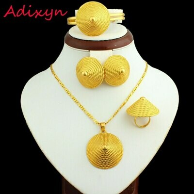 Jewelry-Set Ethiopian African/eritrea Habesha Ring/bangle Gold-Color Women New-Arrival