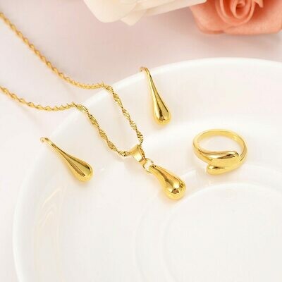 Ring Jewelry Pendant Necklace Ethiopian Gold-Set Eritrea Bride Wedding Women African