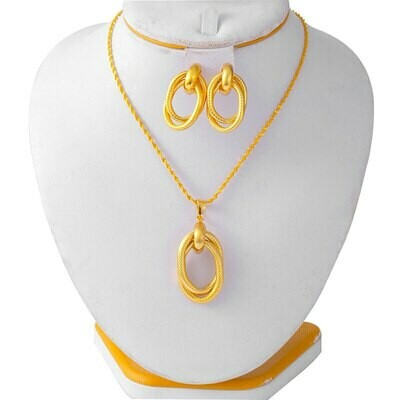 Jewelry-Set Earrings Ethiopian Necklace African Nigerian Dubai Wedding-Gift Women Habasha