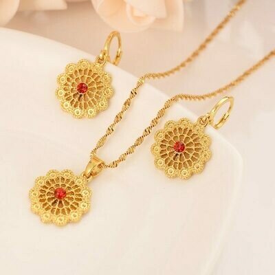 Earrings Jewelry-Sets Necklace Habesha Ethiopian Bridals Eritrea Gift Pendnat Africa
