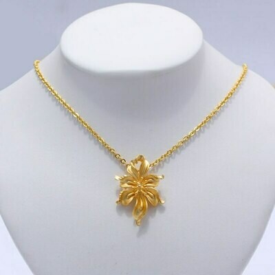 Jewelry Necklaces Flower-Pendant Ethiopian Romantic WANDO Gold-Color Womens for Girls