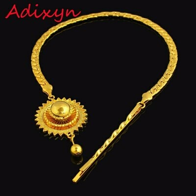 Jewelry Ethiopian Habesha Eritrea/kenya Hair-Chain 24k-Gold-Color Women Party-Accessories