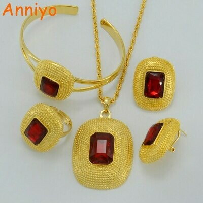 Jewelry-Sets Ethiopian Ring/bangle Anniyo Eritrea Gift Wedding-Habesha Bride Africa Gold-Color