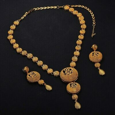 Jewelry-Set Ethiopian African Earring/Gift-Box Eritrea Hairchain Gold-Color Band