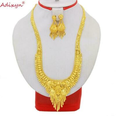 Wedding-Jewelry-Set Necklace/earrings Ethiopian Gifts Copper-African/dubai Women Tassel