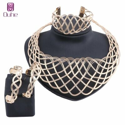 Jewelry-Sets Women Necklace African Beads Ethiopian Wedding-Choker Dubai Nigerian Bridal