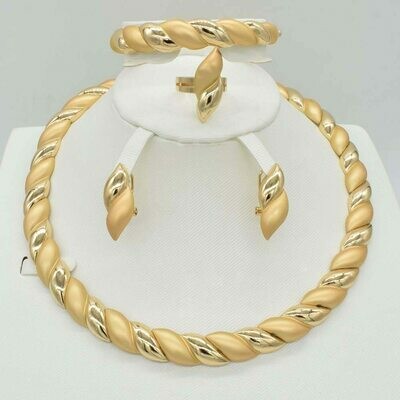 Jewelry-Sets Dubai Gold Nigerian Beads Crystal Rhinestone Parure Wedding-African