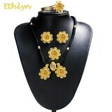 Jewelry-Sets Ethiopian-Coins Gold-Color Ethlyn Wedding-Party-Engagement Women DIY S067