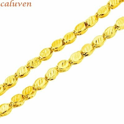 4.4MM/60CM Ethiopian Ethnic Chain Necklaces for Women/Men.Gold Color African Eritrea