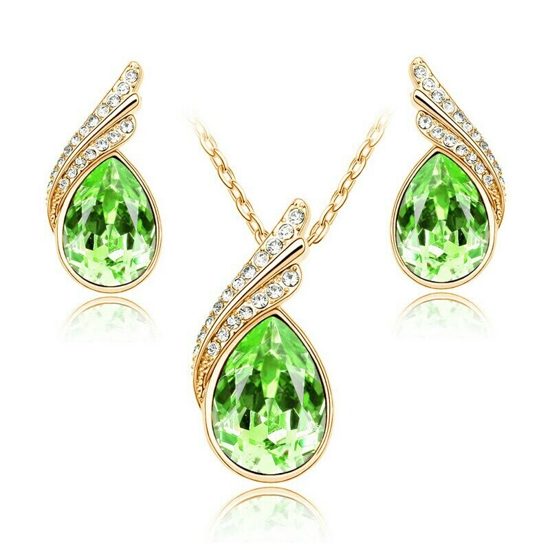 Earrings Jewelry-Sets Bijoux Mariage Parure Wedding-Dubai Statement Women