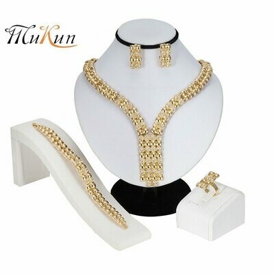 Jewelry-Set Indian Ethiopian Gifts African Beads Wedding Fashion Women MUKUN for Long-Imitation-Crystal