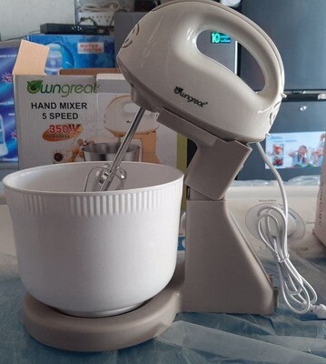 Own great Stand MIXER 350 Watt powerful 
5 Speed ለኬክ ሊጥ ለክሬም በዛ ላለ እንቁላል መምቻ
