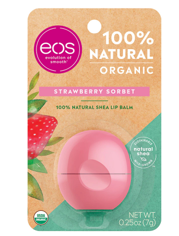 እስትሮበሪ ሰርቤት 100% Natural & Organic Lip Balm Sphere Strawberry Sorbet