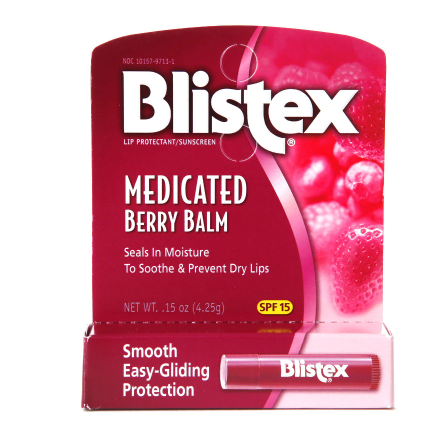 Blistex Medicated Lip Balm Stick SPF 15 Berry የከንፈር ቅባት