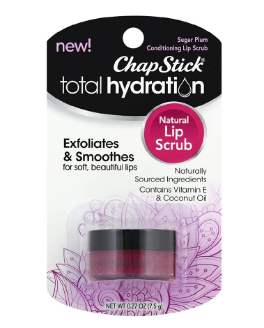 ChapStick Total Hydration Sugar Plum Natural Conditioning Lip Scrub, Exfoliator Sugar Plum የከንፈር እስክራፕ