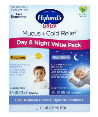 Hyland&#39;s Baby Mucus + Cold Relief Day/Night Value Pack