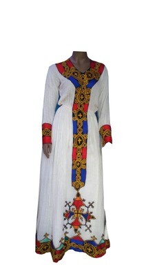 ረዘም ያለ የሀበሻ ቀሚስ  Ethiopian Traditional Long Dress