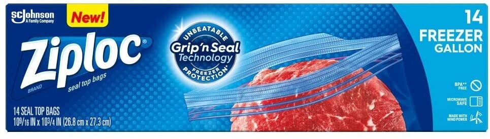 Freezer Gallon Bags with Grip &#39;n Seal Technology