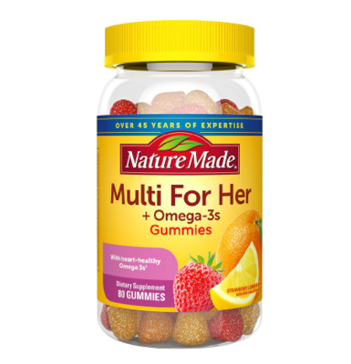 Nature Made Women&#39;s Multivitamin + Omega-3 ኔቸር ሜድ ዉመንስ መልቲቫይታሚን + ኦሜጋ 3