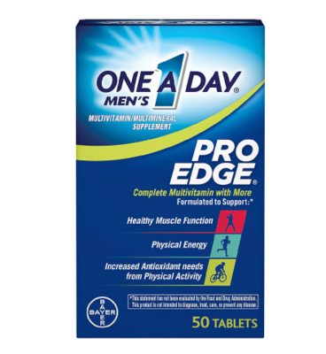 One A Day  ዋን ኤ ደይ (Men&#39;s Pro Edge Complete Multivitamin Tablets)