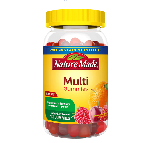 Nature Made ኔቸር ሜድ (Multi Adult Gummies Orange, Cherry &amp; Mixed Berry )