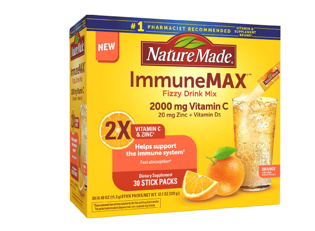 ImmuneMAX Fizzy Drink Mix with Vitamin C Vitamin D and Zinc Supplement