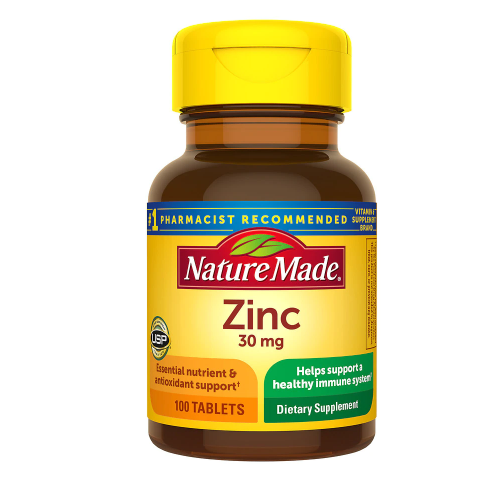 Zinc 30 mg Dietary Supplement Tablets ዚንክ