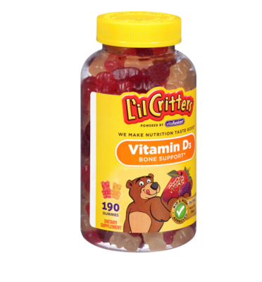Vitamin D Bone Support Dietary Supplement Gummy Bears  ቫይታሚን ዲ