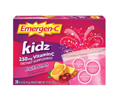 Kidz Vitamin C 250 mg Drink Mix with B Vitamins and Electrolytes Fruit ኪድስ ቫይታሚን ሲ