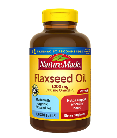 Nature Made ኔቸር ሜድ Flaxseed Oil 1000 mg Softgels