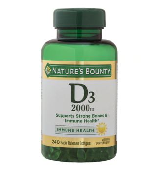 Nature&#39;s Bounty ኔቸር ቦንቲ D-5000 IU Vitamin Supplement Softgels