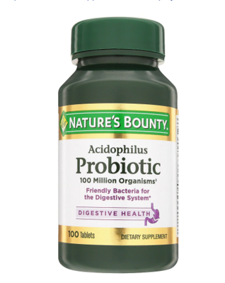 Nature&#39;s Bounty ኔቸር ቦንቲ Probiotic Acidophilus Dietary Supplement Tablets