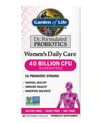 Garden of Life ጋርደን ኦፍ ላይፍ (Dr. Formulated Women&#39;s Daily Care Probiotic Capsules)