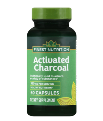 Finest Nutrition ፊነስት ኑትሬሽን (Activated Charcoal 250 mg Capsules)