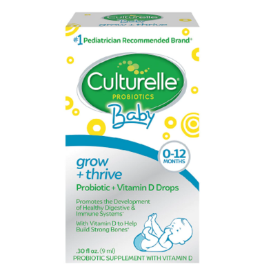 Culturelle ካልቸረል (Baby Grow &amp; Thrive Probiotic + Vitamin D, Drops)