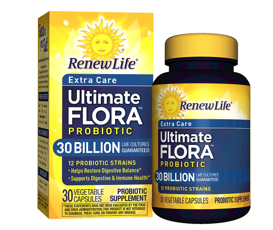 ReNew Life ሪኒው ላይፍ (Ultimate Flora Extra Care Probiotic Veggie Capsules)
