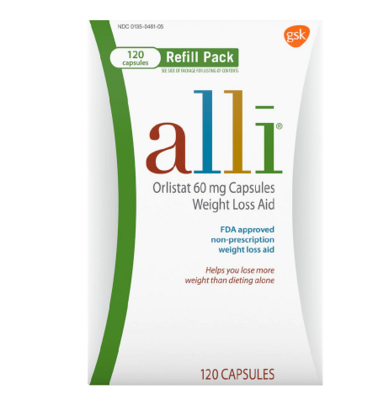 Alli Diet Weight Loss Supplement Pills, Orlistat