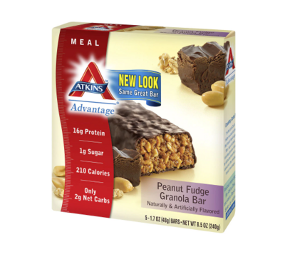 Atkins Advantage Meal Bars Peanut Fudge Granola