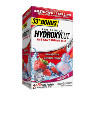 Hydroxycut Pro Clinical Weight Loss Dietary Supplement Powder Wildberry