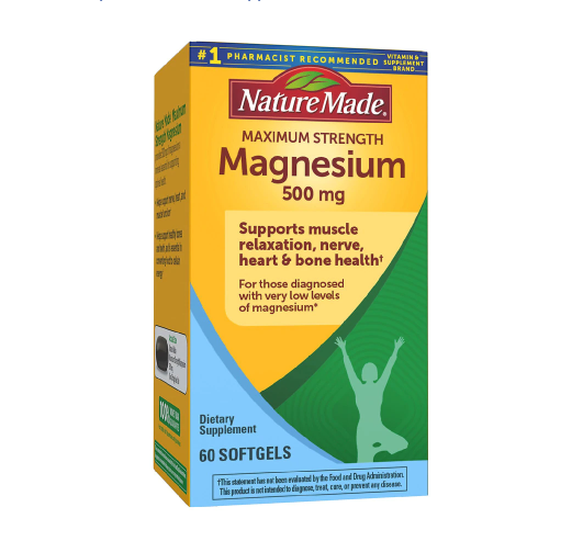 Nature Made Maximum Strength Magnesium Oxide 500 mg Softgels N/A, 1 Softgel