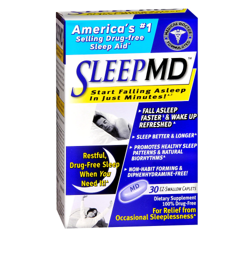 MD Products Sleep Aid Dietary Supplement EZ-Swallow Caplets