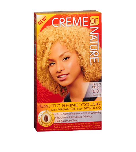Creme Of Nature Argan Oil Exotic Shine Permanent Hair Color Kit, Ginger Blonde
