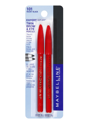 Maybelline ExpertWear Twin Brow & Eye Pencils, Velvet Black