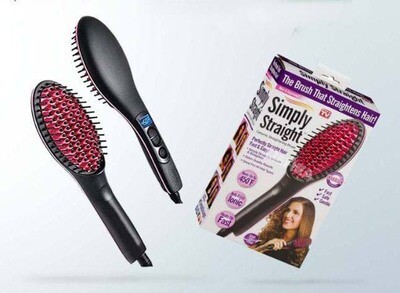 a simple straight ceramic straightening brush ብሩሽ