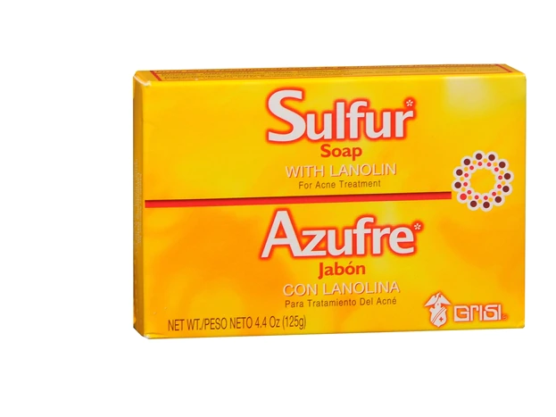 Grisi Sulfur Soap with Lanolin for Acne Treatment