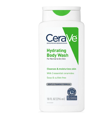CeraVe Hydrating Body Wash Moisturizes Normal to Dry Skin