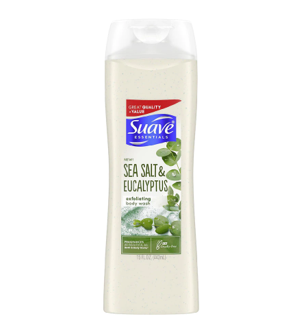 Suave Essentials Sea Salt & Eucalyptus Exfoliating Body Wash
