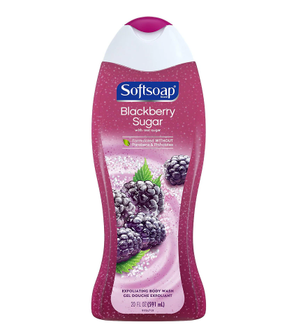 Softsoap Exfoliating Body Wash Scrub Blackberry Sugar