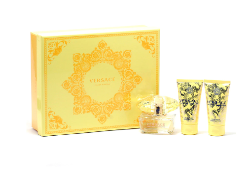 Versace Yellow Diamond Eau de Toilette, Shower Gel, &amp; Body Lotion Set