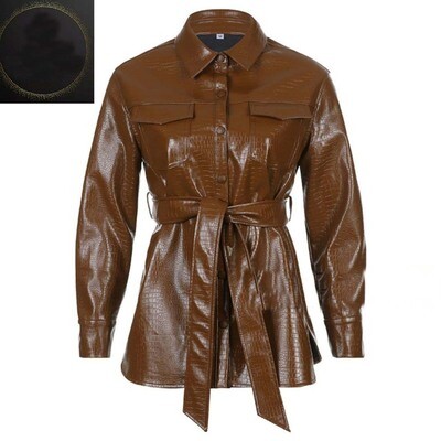 የሴቶች የቆዳ ጃኬት  Women&#39;s leather jacket